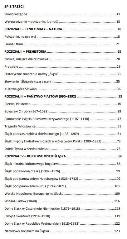 pierwsza strona pełnego spisu treści