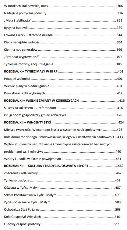 trzecia strona pełnego spisu treści